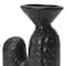 Hello Honey® 8" Matte Black Textured Stoneware Sculptural Vase